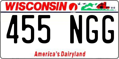 WI license plate 455NGG