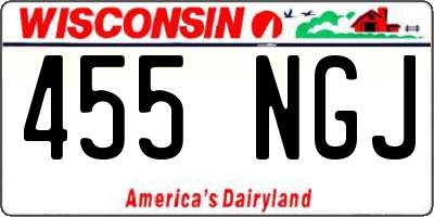 WI license plate 455NGJ