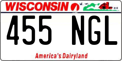 WI license plate 455NGL