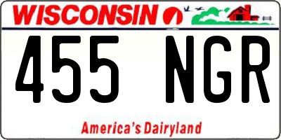 WI license plate 455NGR