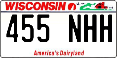 WI license plate 455NHH
