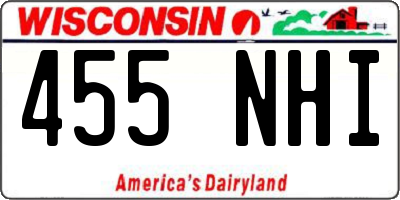 WI license plate 455NHI