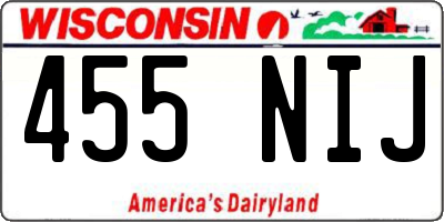 WI license plate 455NIJ