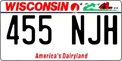 WI license plate 455NJH