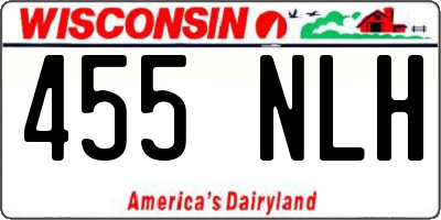 WI license plate 455NLH