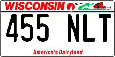 WI license plate 455NLT