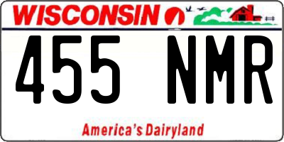 WI license plate 455NMR