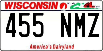 WI license plate 455NMZ
