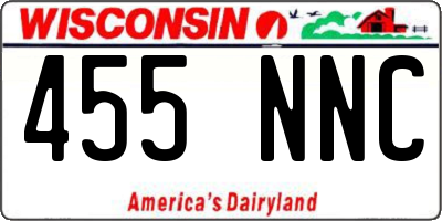 WI license plate 455NNC