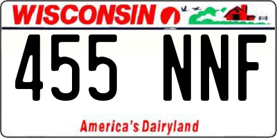 WI license plate 455NNF