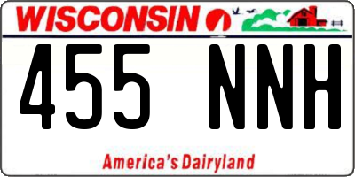 WI license plate 455NNH