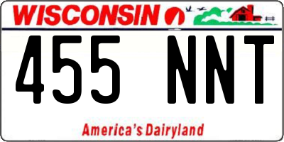 WI license plate 455NNT