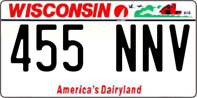 WI license plate 455NNV