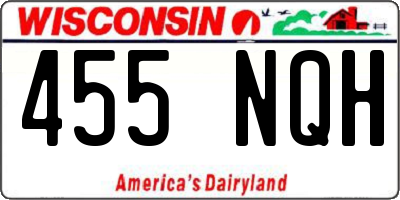 WI license plate 455NQH