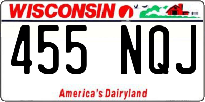 WI license plate 455NQJ