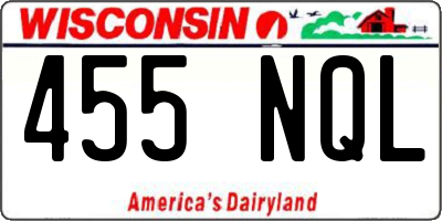 WI license plate 455NQL