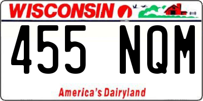 WI license plate 455NQM