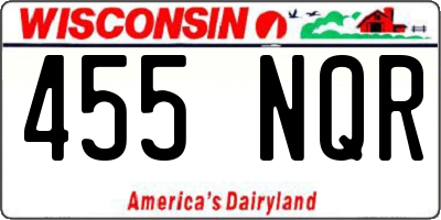 WI license plate 455NQR