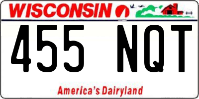 WI license plate 455NQT