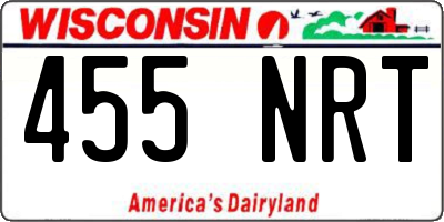 WI license plate 455NRT