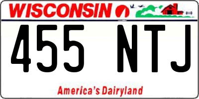 WI license plate 455NTJ