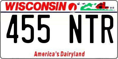 WI license plate 455NTR