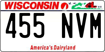 WI license plate 455NVM