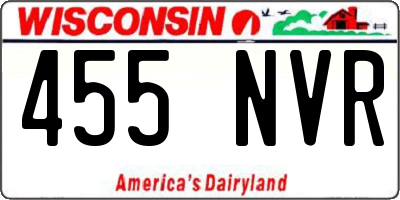 WI license plate 455NVR