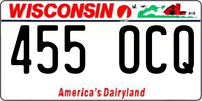 WI license plate 455OCQ