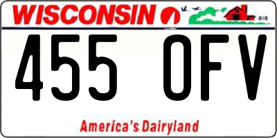 WI license plate 455OFV