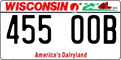 WI license plate 455OOB
