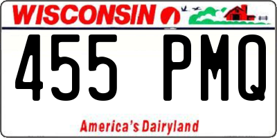 WI license plate 455PMQ