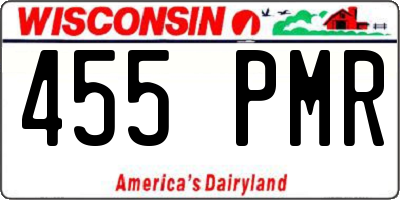 WI license plate 455PMR