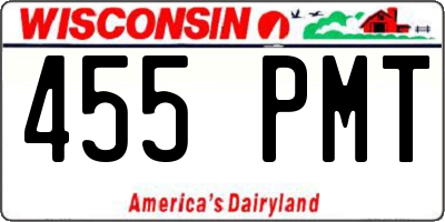 WI license plate 455PMT
