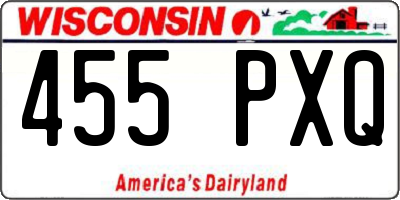 WI license plate 455PXQ