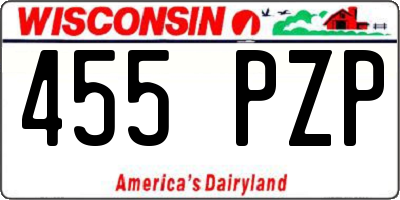 WI license plate 455PZP