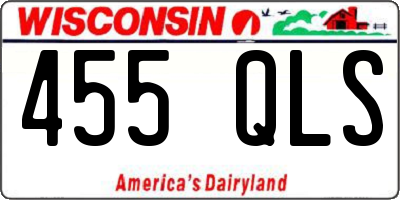 WI license plate 455QLS