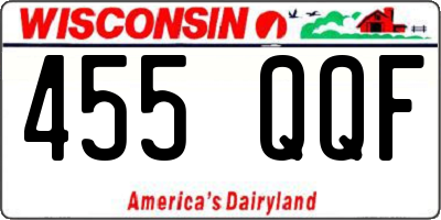 WI license plate 455QQF