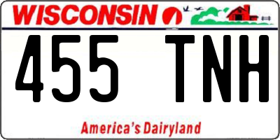 WI license plate 455TNH