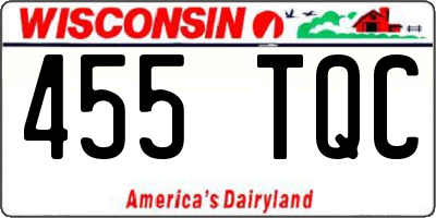 WI license plate 455TQC