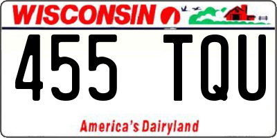 WI license plate 455TQU