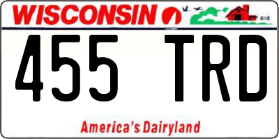 WI license plate 455TRD
