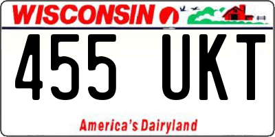 WI license plate 455UKT