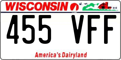 WI license plate 455VFF