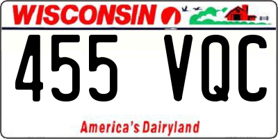 WI license plate 455VQC