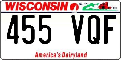 WI license plate 455VQF