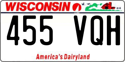 WI license plate 455VQH