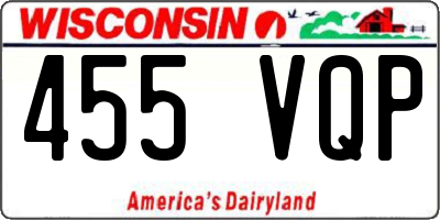 WI license plate 455VQP