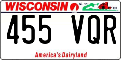 WI license plate 455VQR