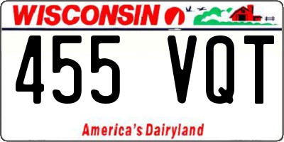 WI license plate 455VQT